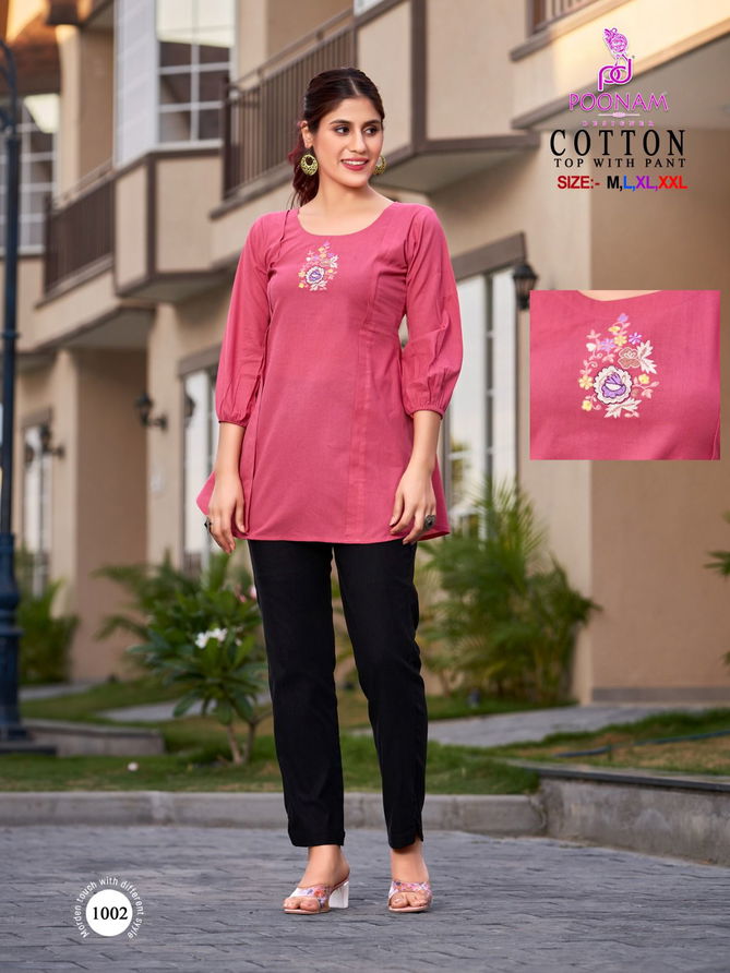 Poonam Cotton Ladies Top With Bottom Catalog